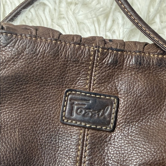 Vintage Fossil Brown Leather Crossbody Bag - Picture 6 of 6